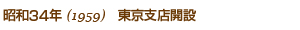 昭和34年1959/東京支店開設